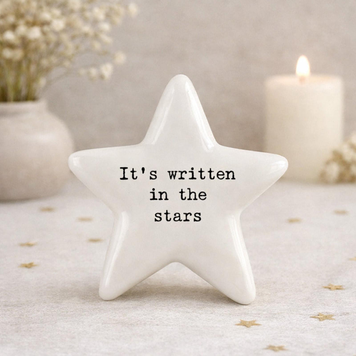 East of India Porcelain Star Mini Token – It's Written in the Stars Meaningful Gift