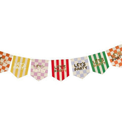Playful Brights Lets Party Card Flag Bunting For Birthday Wall Decor (200 cm)