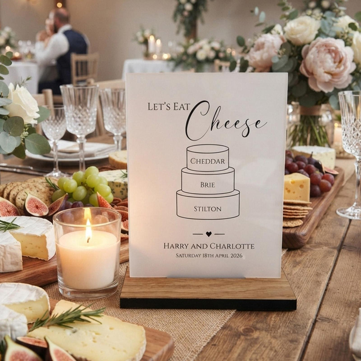 Classic Personalised Cheese Sign - Opaque