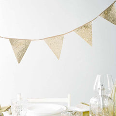 luxury-gold-glitter-bunting-wedding-christmas-decor-3m|LUXEBUNTING|Luck and Luck| 1