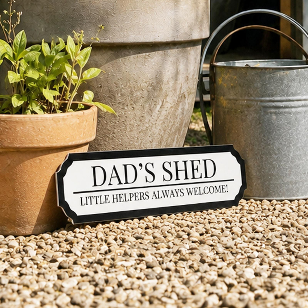Personalised Dad's Shed Road Sign Small Acrylic Gift Plaque (39 cm)