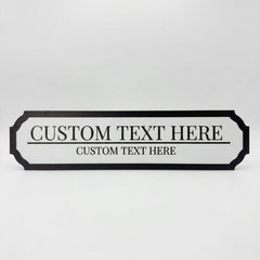 Personalised Custom Text Road Sign Small Acrylic Wall Plaque Gift Decor (39 cm)