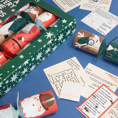 Solve a Mystery Game Christmas Crackers Festive Party Tableware Pack Set of 6