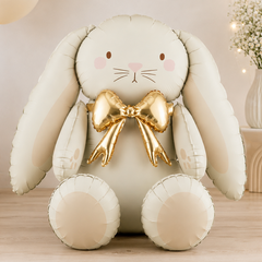 Bunny Foil Balloon Cream Gold Birthday Party Decor And Styling (74 x 84 cm)