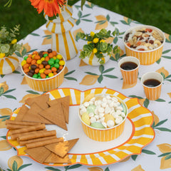 Yellow Paper Ramekin Party Dishes for Birthdays and Celebrations (Pack of 4, 12.5 cm)