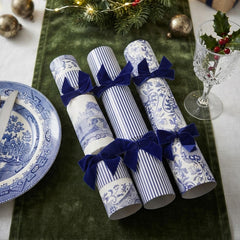 Spode Blue Italian Christmas Crackers Blue Festive Party Tableware Set of 6