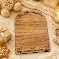 Personalised Baby First Christmas Mistletoe Wooden Sign Custom Name Keepsake Gift