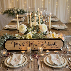 Luck and Luck Personalised Wooden Wedding Road Sign Custom Name