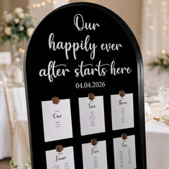 Our Happily Ever After Personalised Vinyl Wedding Sign Decal Wedding Decoration 40 cm x 30cm