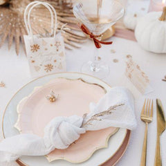 Pink & Gold Paper Plates for Birthday Parties and Celebrations (Pack of 8, 23 cm Diameter)