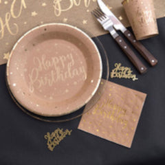 brown-rustic-happy-birthday-paper-party-plates-x-10|674500000026|Luck and Luck| 1