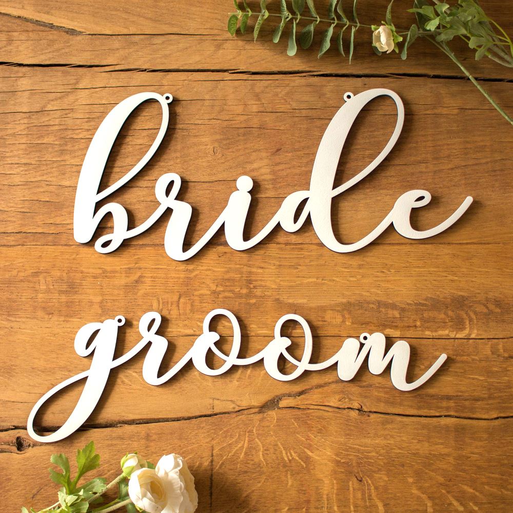 boho-bride-and-groom-wooden-chair-signs|LLWWBH2CSM|Luck and Luck| 1