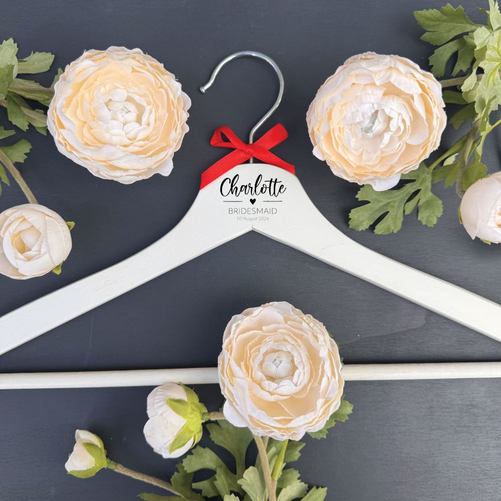 personalised-coat-dress-hanger-bridal-white-wedding-wooden-d1|LLUVHGD1W|Luck and Luck| 1