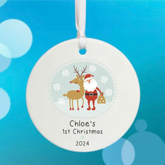 personalised-baby-s-first-christmas-santa-bauble-keepsake-gift|LLUVPORC30|Luck and Luck| 1