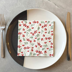 christmas-berry-cream-lunch-paper-party-napkins-festive-napkins-x-20|L1018560|Luck and Luck| 1