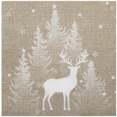 Christmas in the Snow Brown Paper Napkins for Festive Dining (Pack of 20, 16.5 cm)
