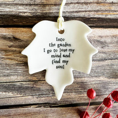 east-of-india-hanging-porcelain-keepsake-leaf-lose-mind-find-soul|4616|Luck and Luck| 1