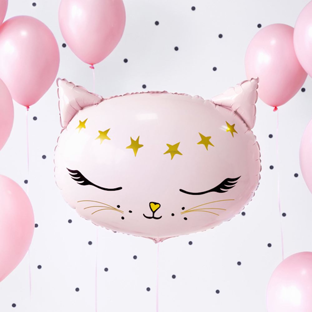 large-foil-pink-kitten-party-balloon-cat-shaped-balloon|FB47|Luck and Luck| 1