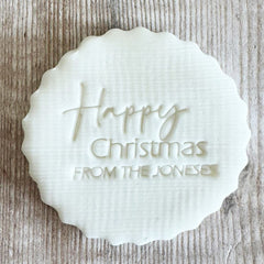 personalised-christmas-fondant-icing-embosser-family-surname|LLWWXMASEMBOSSD5|Luck and Luck| 1