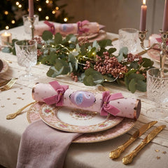 Yvonne Ellen Pink Swan Christmas Crackers Pink Festive Party Tableware Set of 6