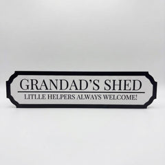 Personalised Grandad's Shed Road Sign Small Acrylic Gift Plaque (39 cm)