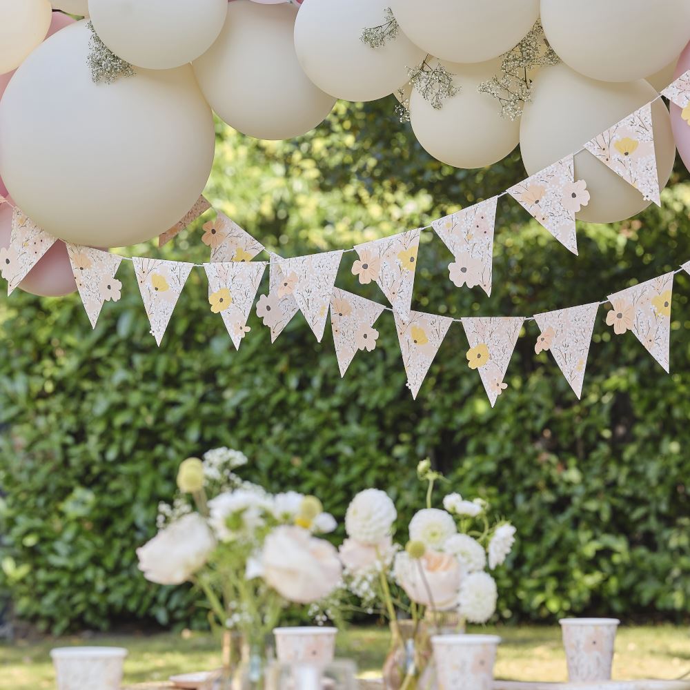 floral-bunting-5m-long-flag-paper-bunting-wedding-party-decoration|BBL-105|Luck and Luck| 1