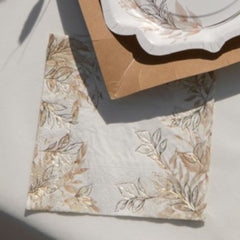 natural-botanical-foliage-paper-napkins-gold-foiled-x-20|8425 0000 0026|Luck and Luck| 1