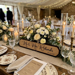 Luck and Luck Personalised Wooden Wedding Road Sign Custom Name