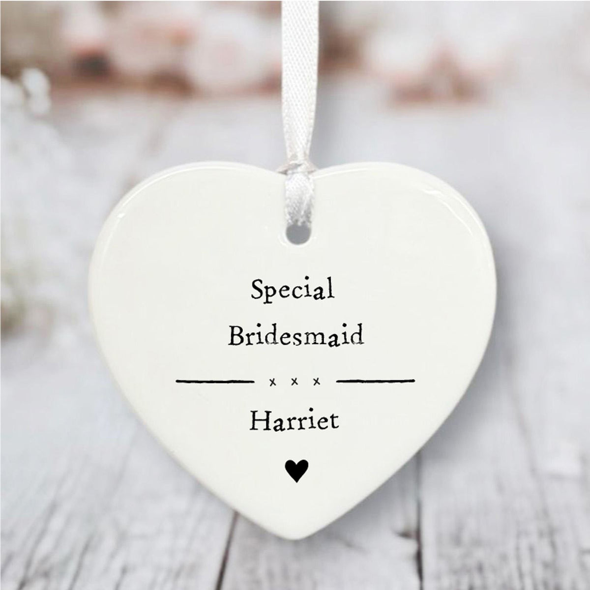 personalised-porcelain-heart-special-bridesmaid-keepsake-gift|LLUVPORWED3|Luck and Luck| 1