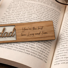 Personalised Grandad Wooden Bookmark Father’s Day Gift with Message