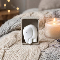 Personalised Elephant Matchbox with Porcelain Ornament and Your Own Message
