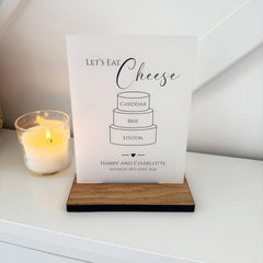 Classic Personalised Cheese Sign Wedding Party Event - Opaque Acrylic