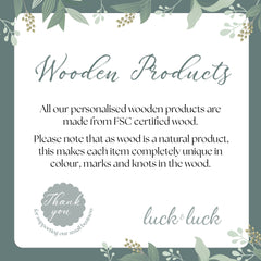 Personalised Colour Wood Initial Christmas Bauble Gift Tag Decoration