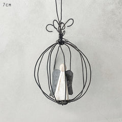 East of India Rustic Wire Hanging Christmas Bauble Angel Decoration