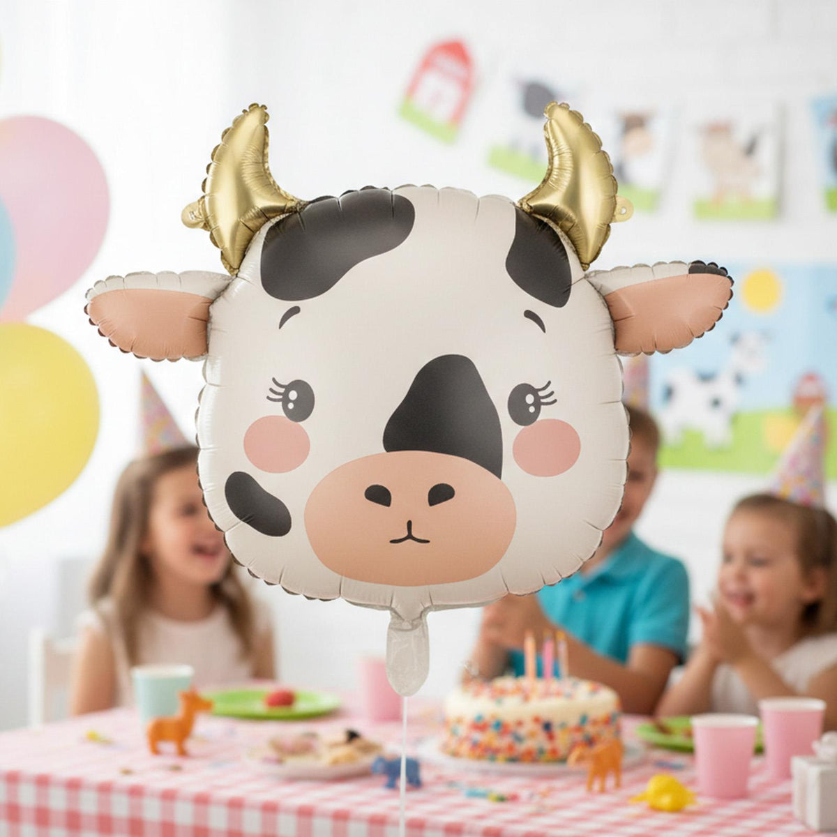 Cow Foil Balloon 57cm Farm Animal Birthday Party Decoration