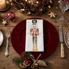 Nutcracker Christmas Cutlery Holders for Festive Table Styling (Pack of 8, 10 × 20 cm)