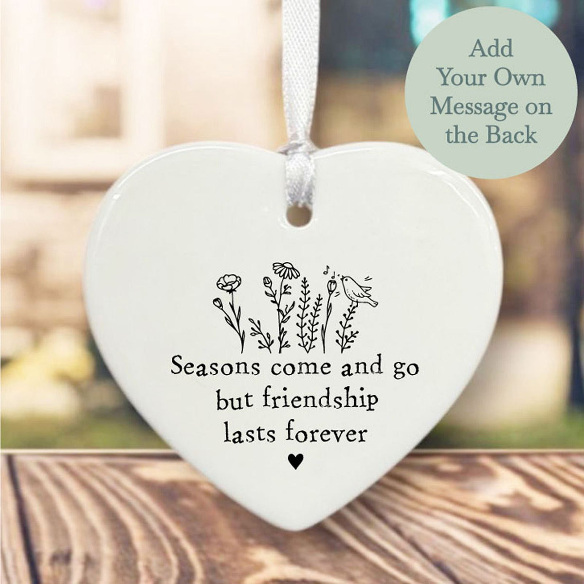 personalised-porcelain-heart-friendship-lasts-forever-keepsake-gift|UV4218|Luck and Luck| 1