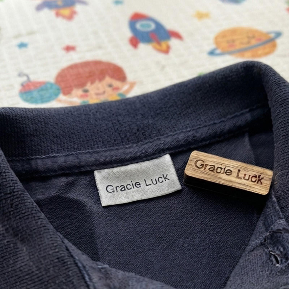 Personalised School Uniform Name Stamp for Clothes, PE Kits and Nursery Items