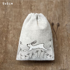 east-of-india-mini-drawstring-gift-bag-rabbit|1671|Luck and Luck| 1