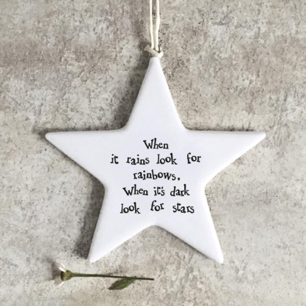 east-of-india-porcelain-star-when-it-rains-look-for-rainbows-gift-present|4045|Luck and Luck| 1