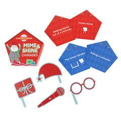 Santa Mime & Shine Christmas Charades Party Game Red Festive Family Entertainment