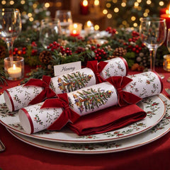 Spode Christmas Tree Christmas Crackers Festive Party Tableware Pack Set of 6