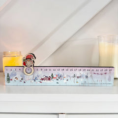 Personalised Advent Christmas Slider - Village Design