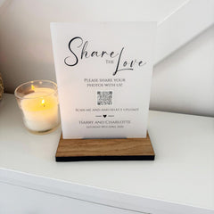 Classic Personalised Share the Love Sign - Opaque