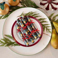 Partridge & Pear Mini Saucer Christmas Crackers for Festive Dining (Pack of 10)