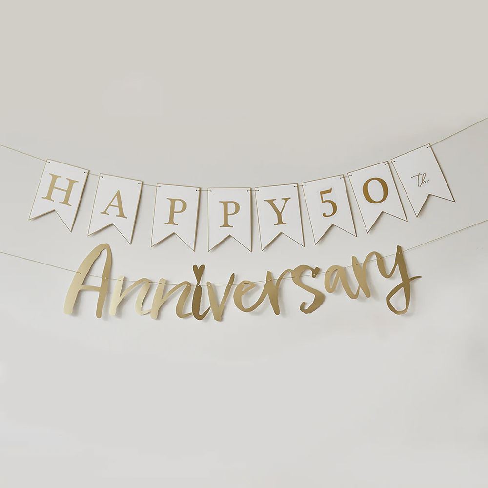 customisable-happy-anniversary-card-banner-2m-40th-50th-60th|HBAN100|Luck and Luck| 1