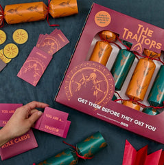 Traitors 2026 Festive Christmas Crackers with Role and Mission Cards Pack of 6