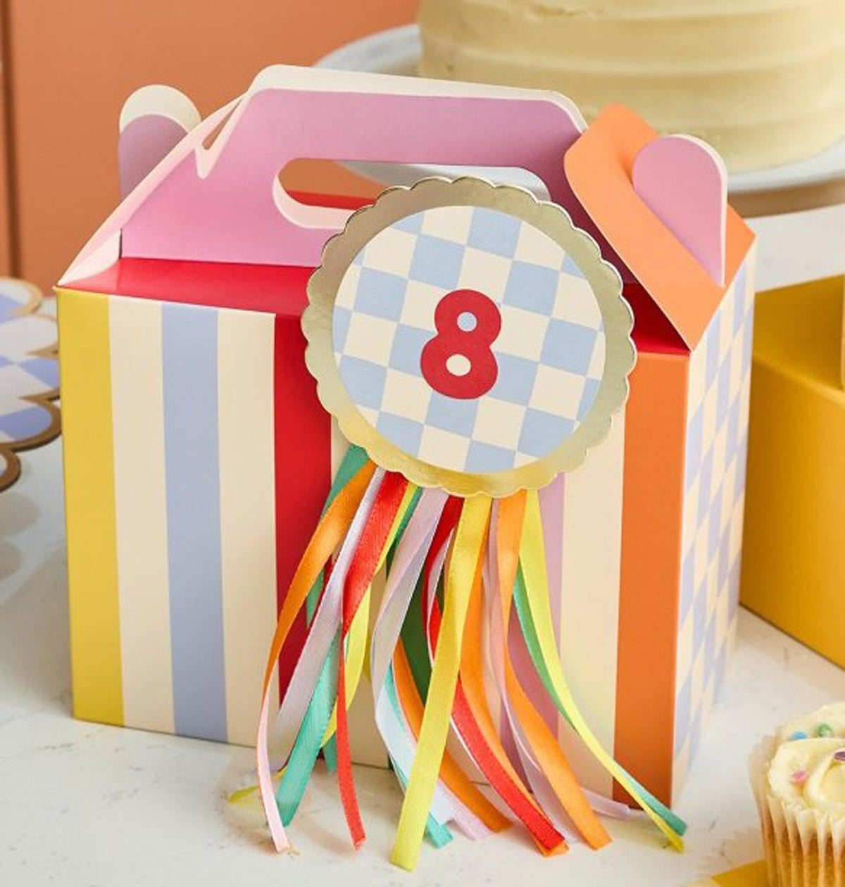 Customisable Birthday Age Badge With Number Stickers For Colourful Parties 18 cm