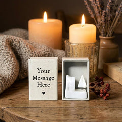 Personalised Christmas House Matchbox New Home Keepsake with Your Own Message