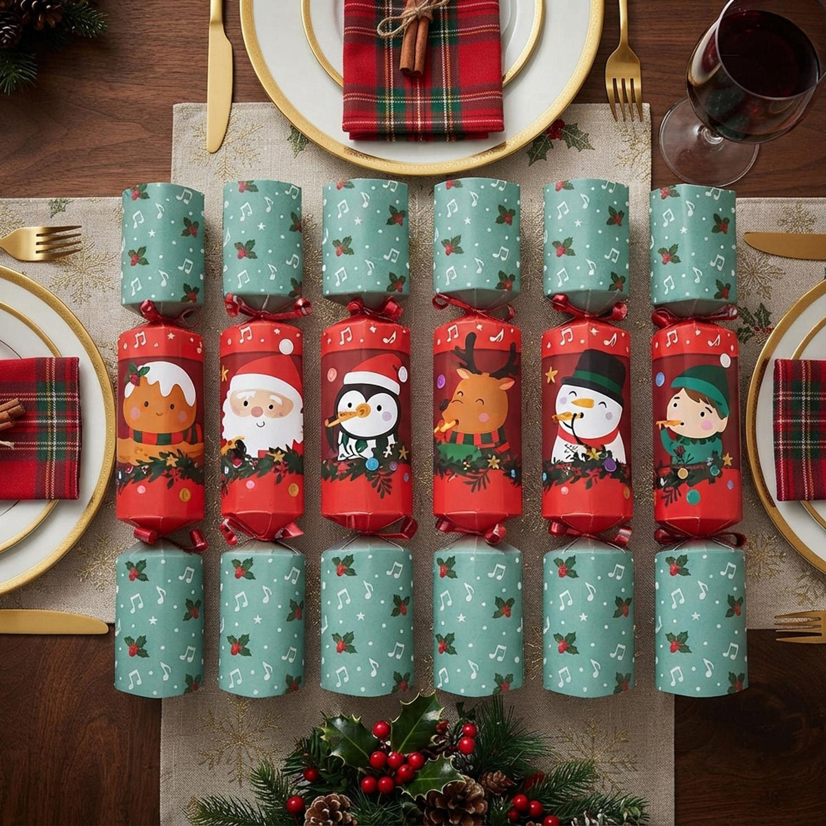 Kazoo Musical Christmas Crackers Festive Party Tableware Name That Tune Set of 6